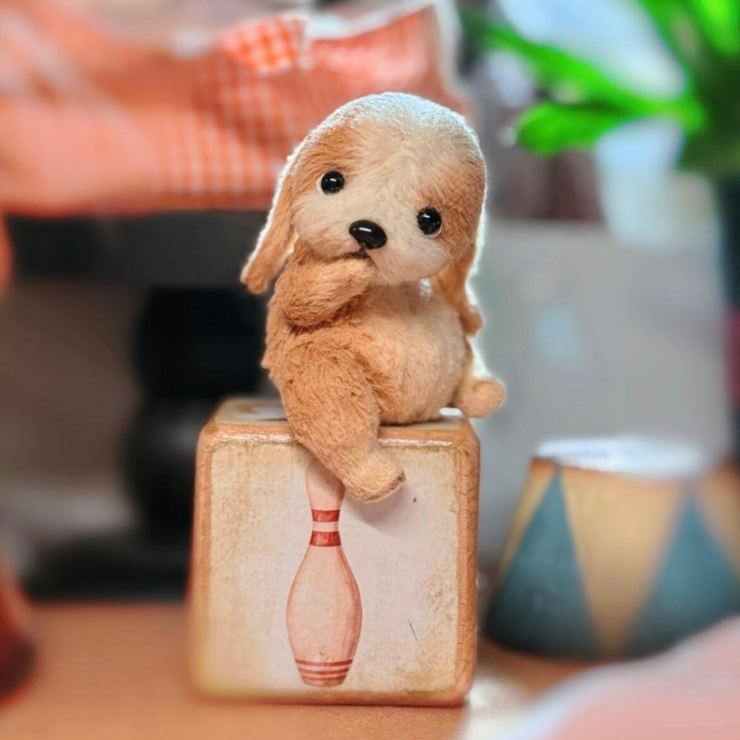 純粋な仔犬 アーティストベア 海外作家様 ハンドメイド ぬいぐるみ ミニチュア