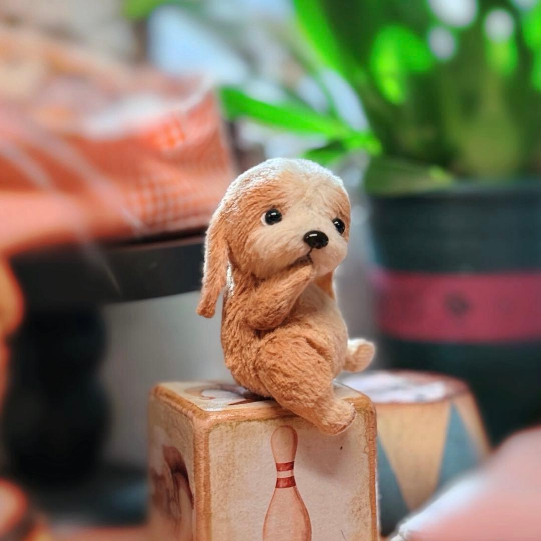 純粋な仔犬 アーティストベア 海外作家様 ハンドメイド ぬいぐるみ ミニチュア