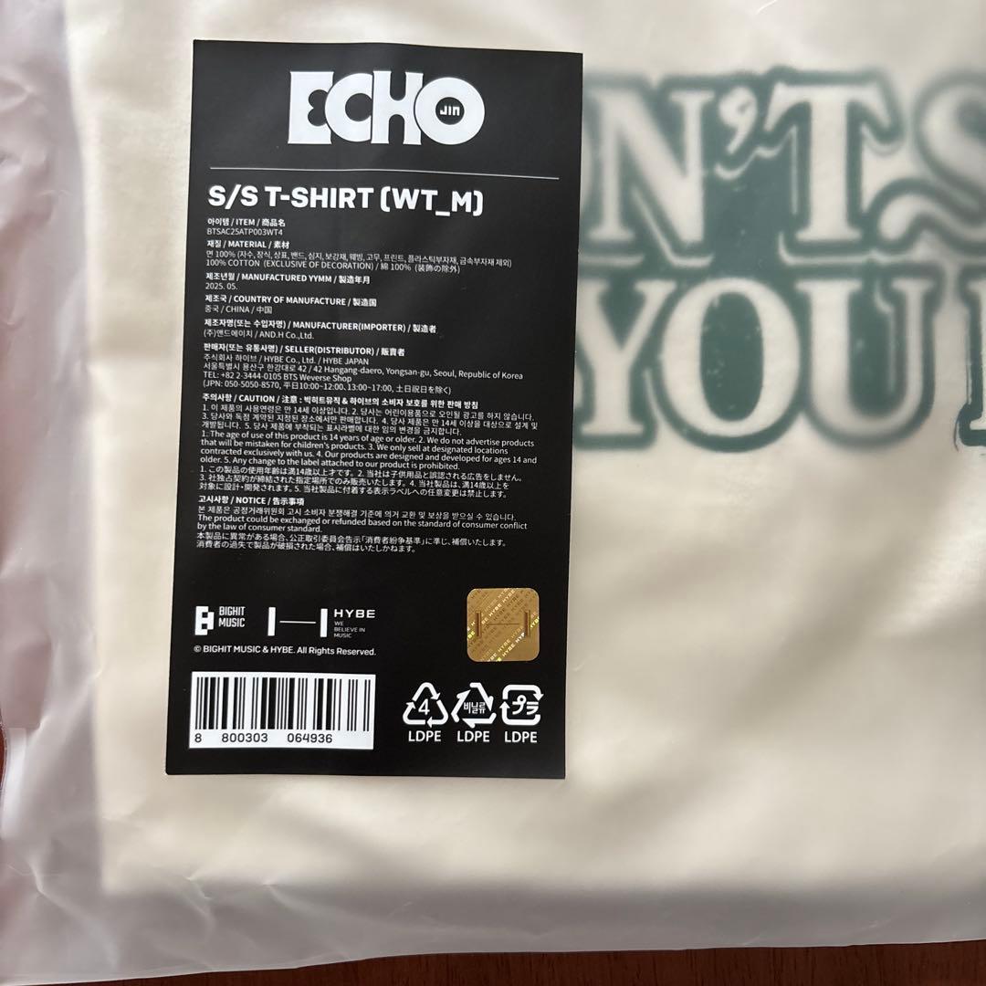 【JIN】[Echo] S/S T-SHIRT Mサイズ公式品