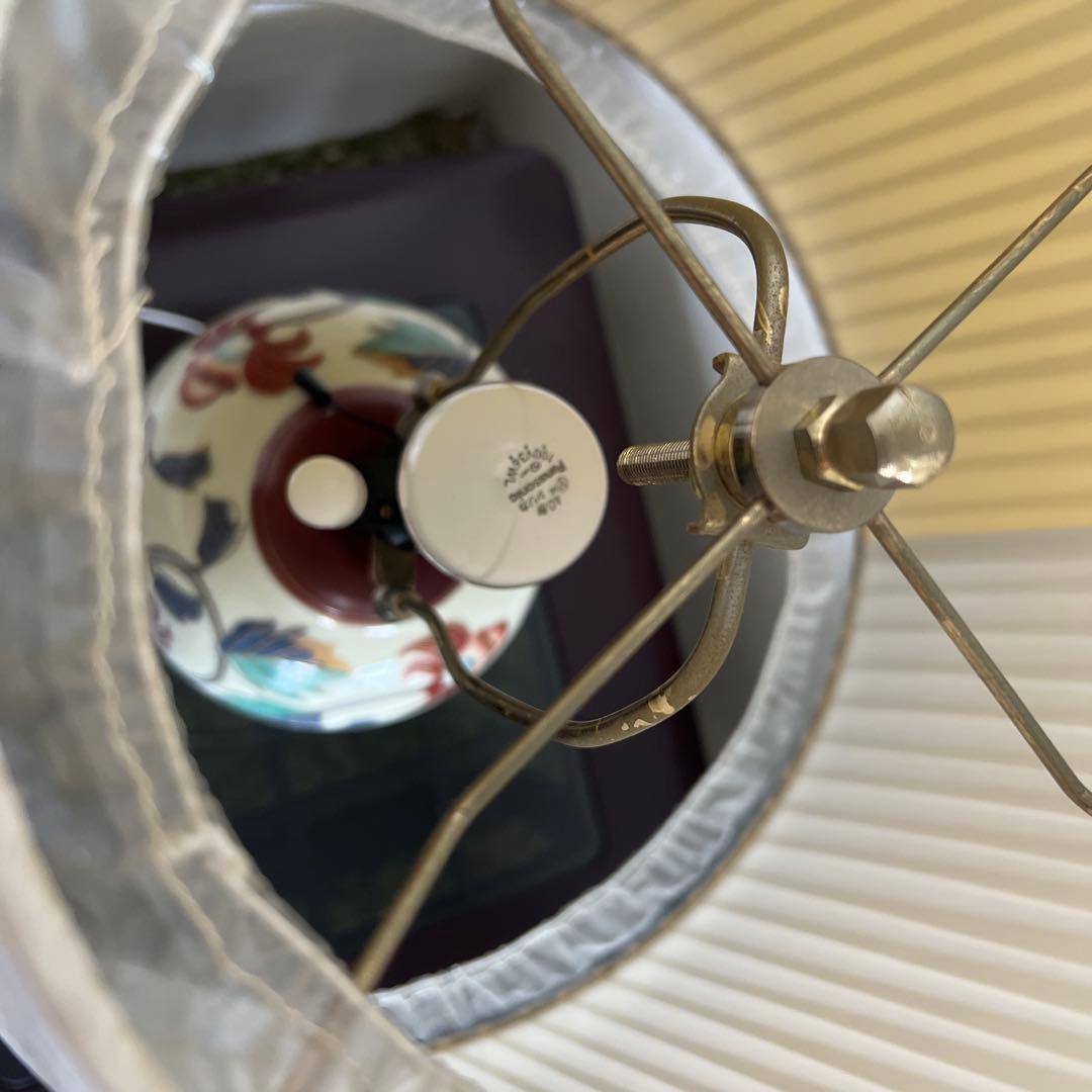 ランプ花柄陶器、希少特大高さ70美品❣️最終