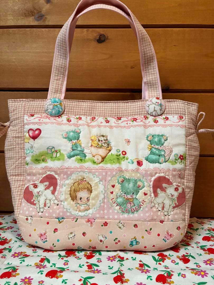 ルシアン　ハローベイビー　パッチワーク　トートバッグ