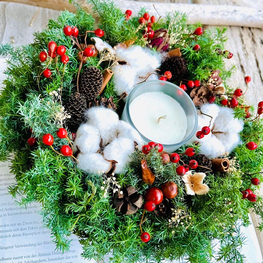 クリスマスリース　キャンドルリース