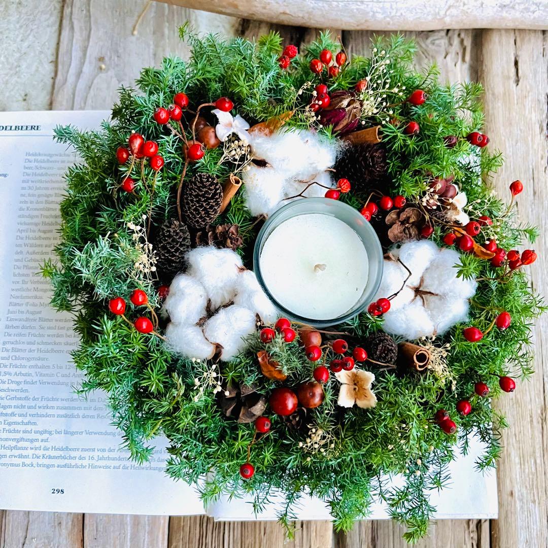 クリスマスリース　キャンドルリース