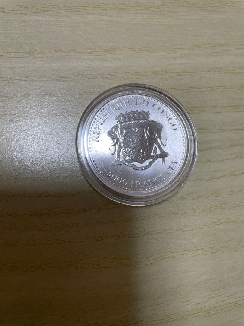 コンゴ「シルバーバック ゴリラ」純銀 1オンス 銀貨