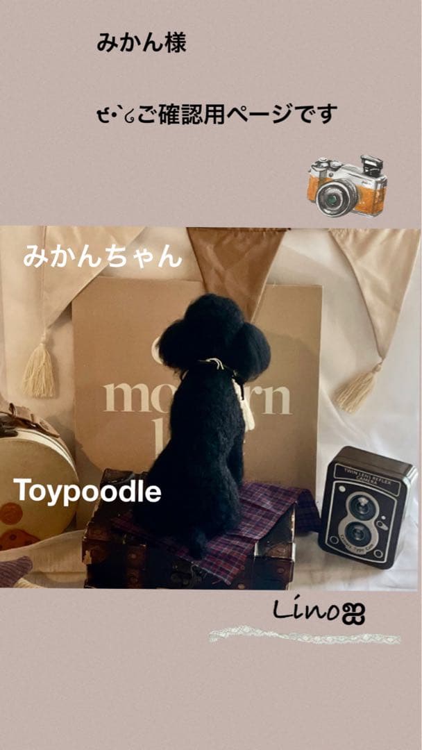 ‪ஐ‬羊毛フェルト ੯•`໒トイプードル オーダー専用ページです