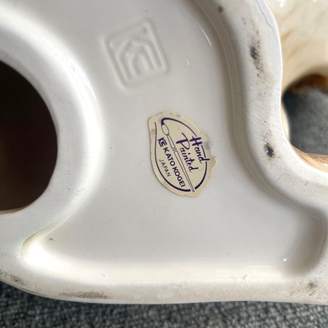 柴犬　陶器　加藤工芸　赤柴　豆柴　等身大　【美品】
