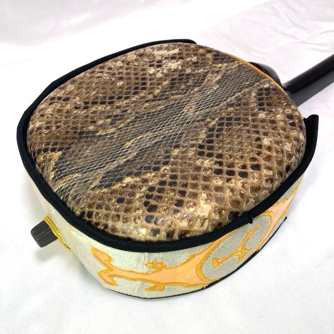 三線 沖縄 強化張り 本革 蛇革 ハードケース 付属品 和楽器 初心者 中級者