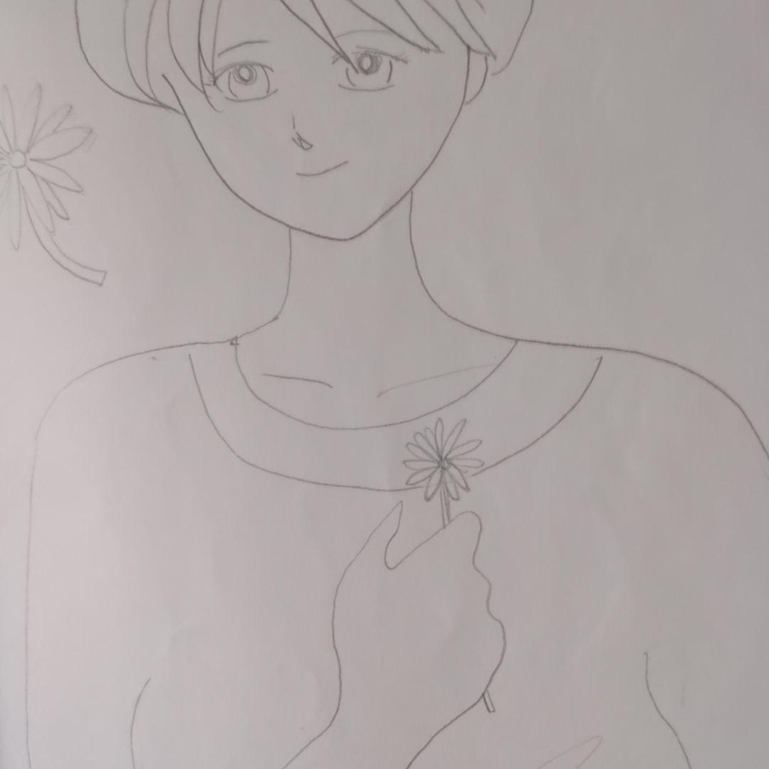 ベレー帽ショートカット女性イラスト