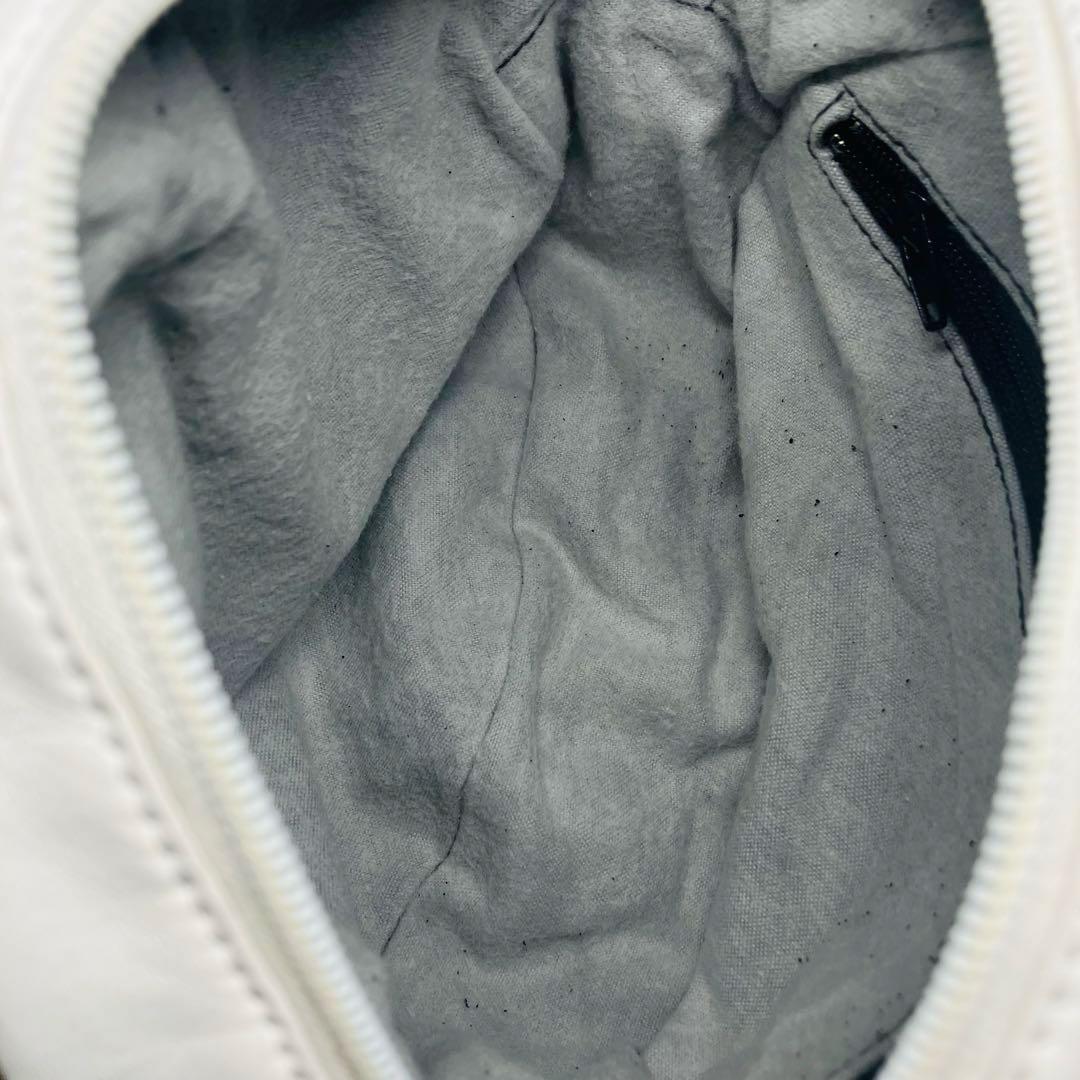 極美品　LOEWE ヴィンテージ アナグラム ナッパレザー ショルダーバッグ 白