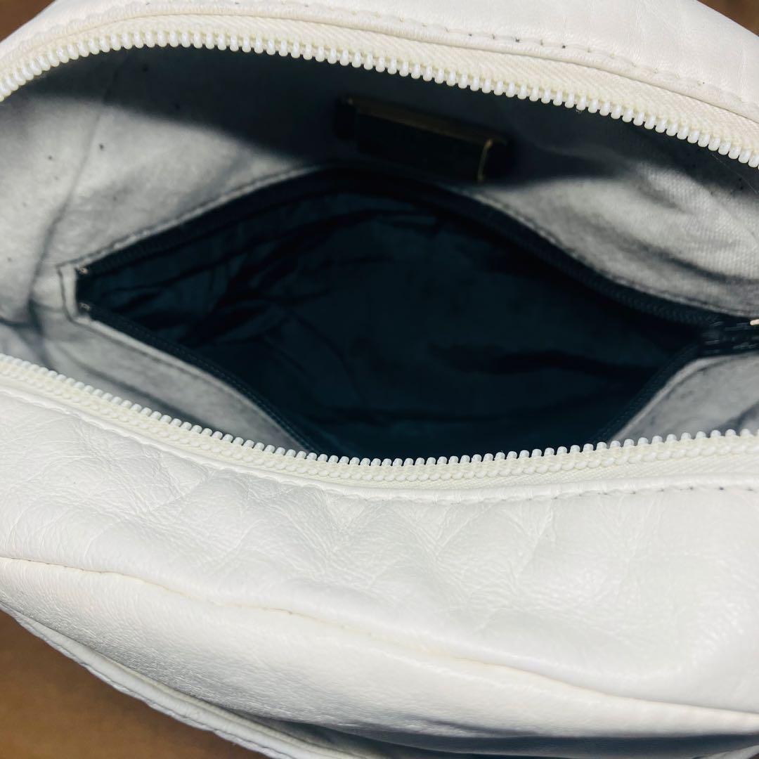 極美品　LOEWE ヴィンテージ アナグラム ナッパレザー ショルダーバッグ 白