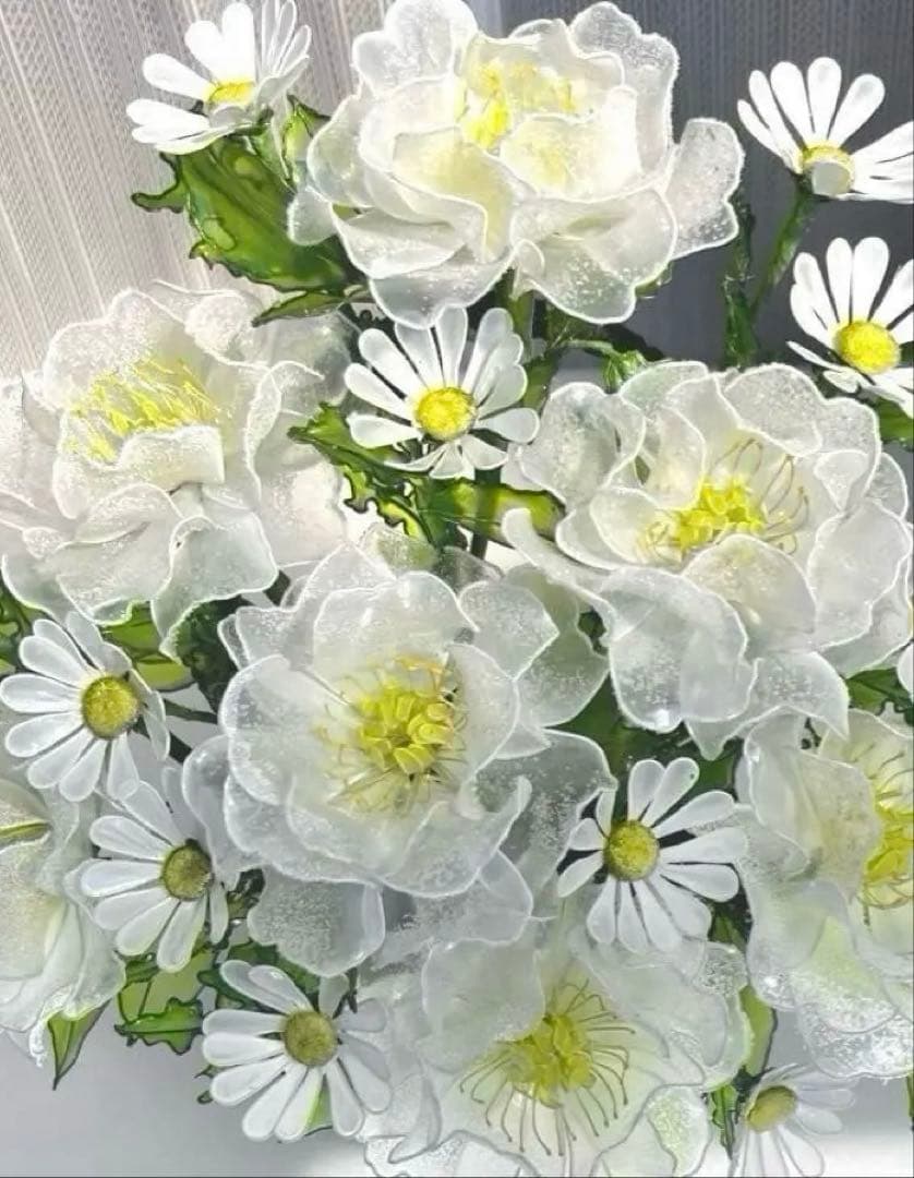 アメリカンフラワー　ディップフラワーNO.207（薔薇・マーガレット）