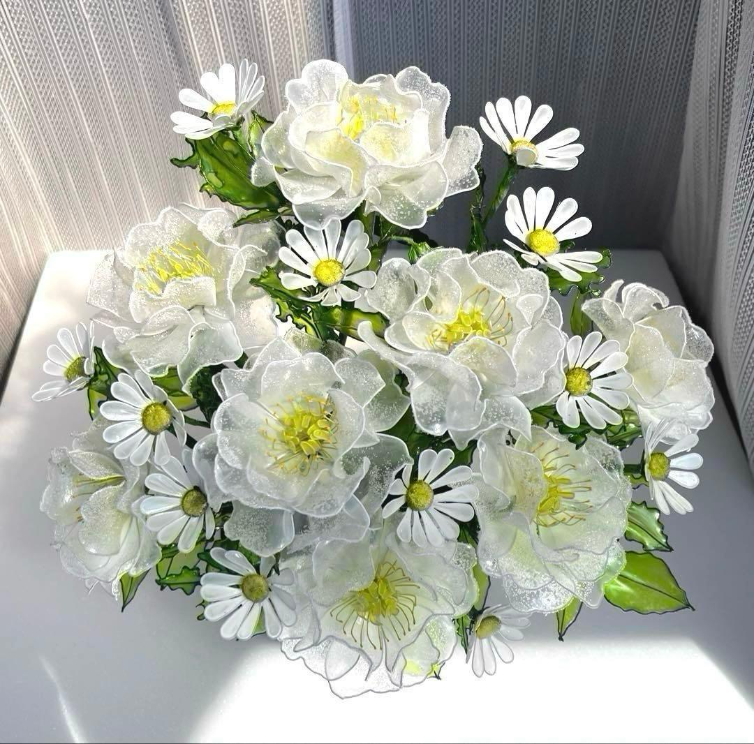 アメリカンフラワー　ディップフラワーNO.207（薔薇・マーガレット）