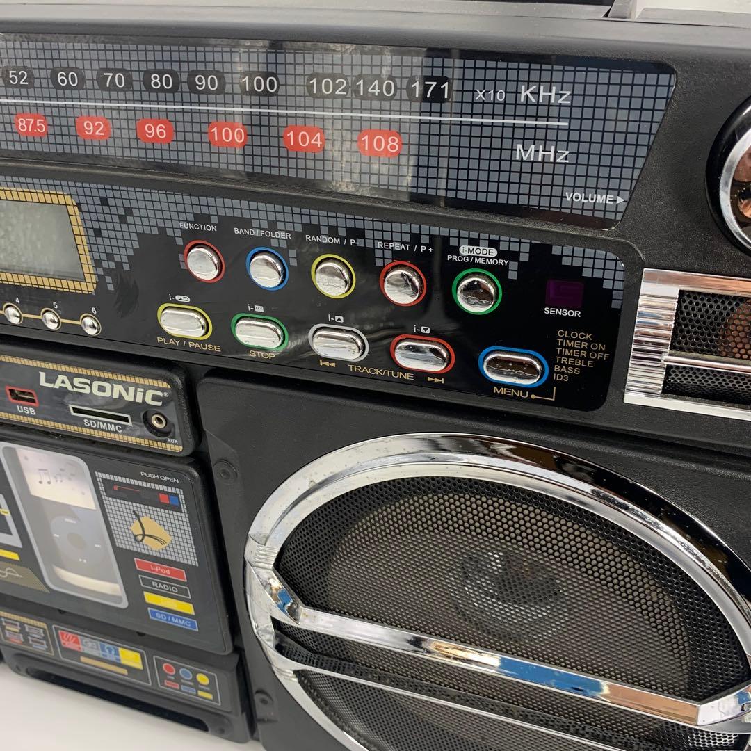 LASONIC i-931 ラジカセ風 特大 ラジオ オールドスクール レトロ