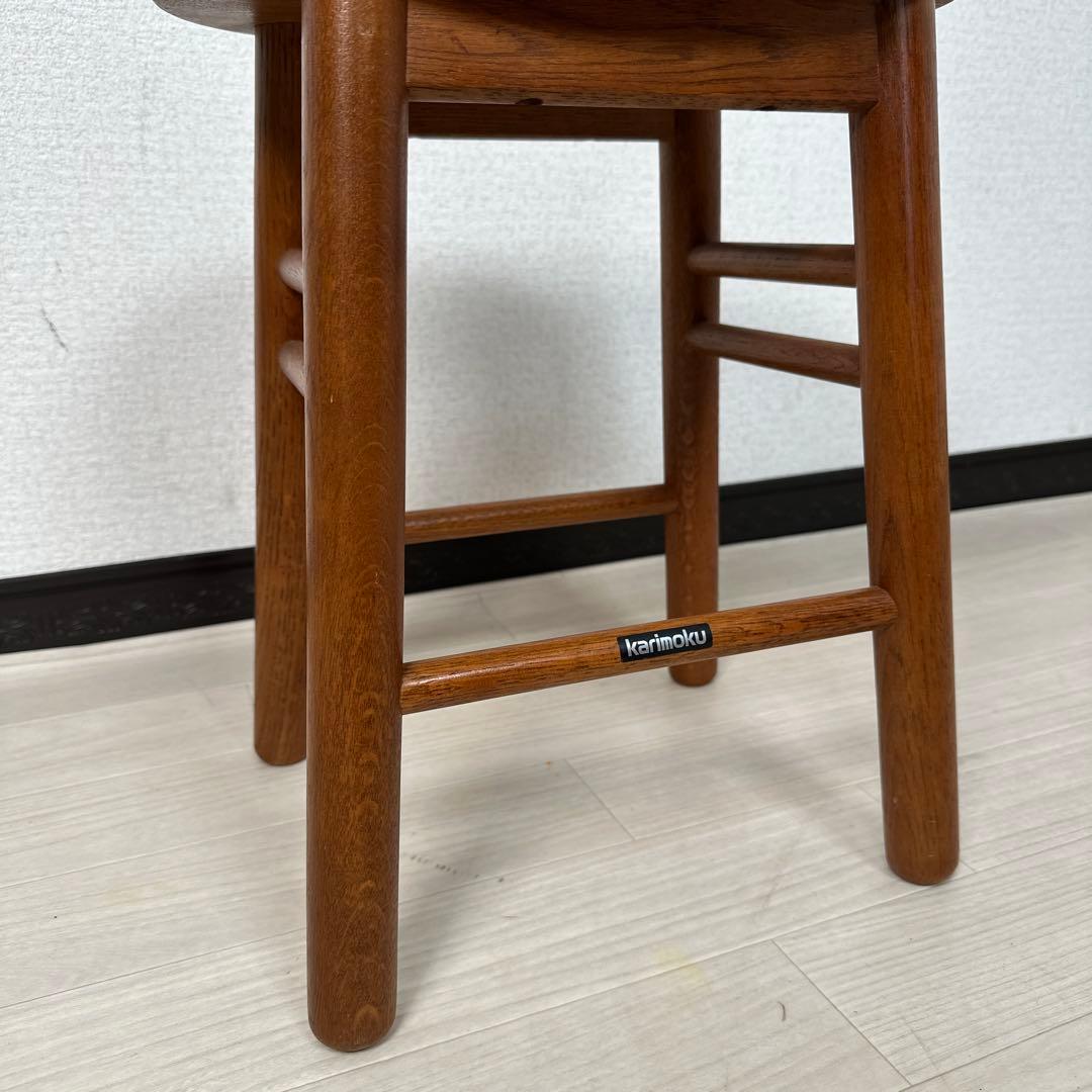 【展示品】極美品 karimoku カリモク スツール 丸椅子 管理No.i4※