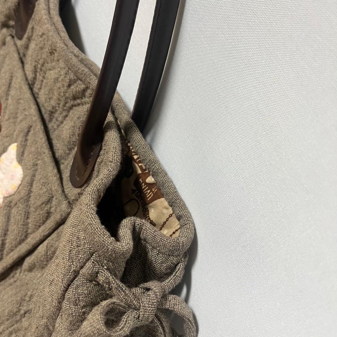 【ハンドメイド】スーちゃんとビリーくん アップリケ キルティングバッグ