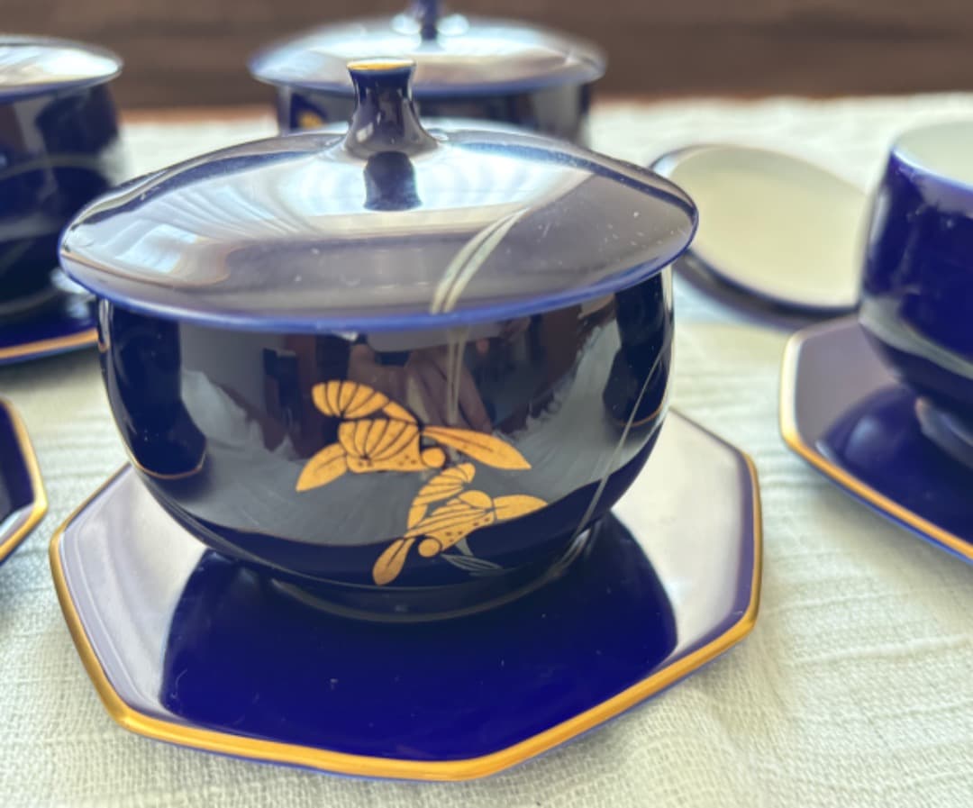 〈値下げ〉香蘭社　慶弔用湯呑み茶碗、菓子器　各五客