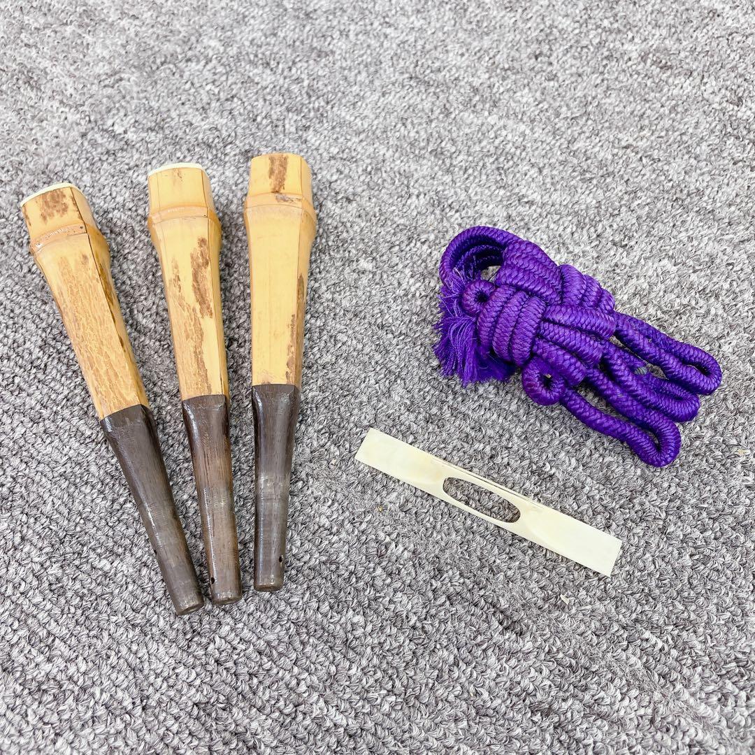 三味線 一本溝 紅木 子持ち綾杉 中棹 金細 和楽器 刻印あり