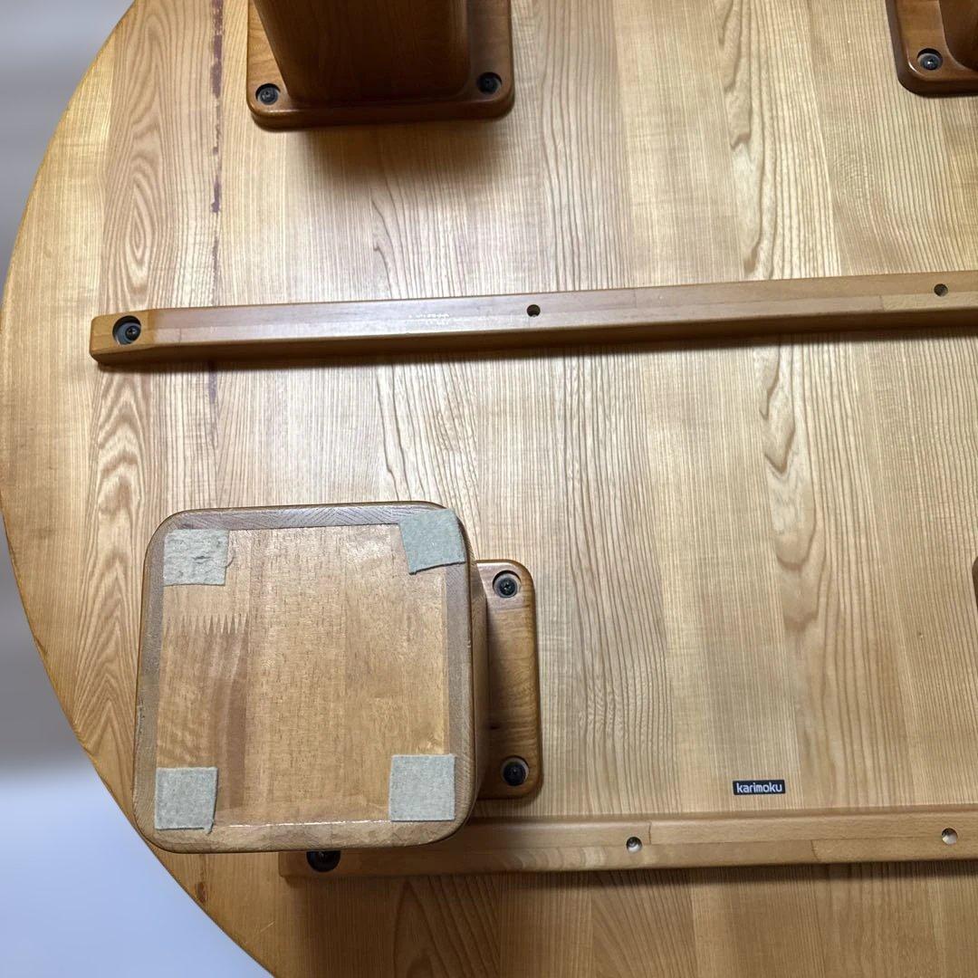 カリモク　大円卓　座卓　円卓　ちゃぶ台　テーブル　リビングテーブル　座敷テーブル