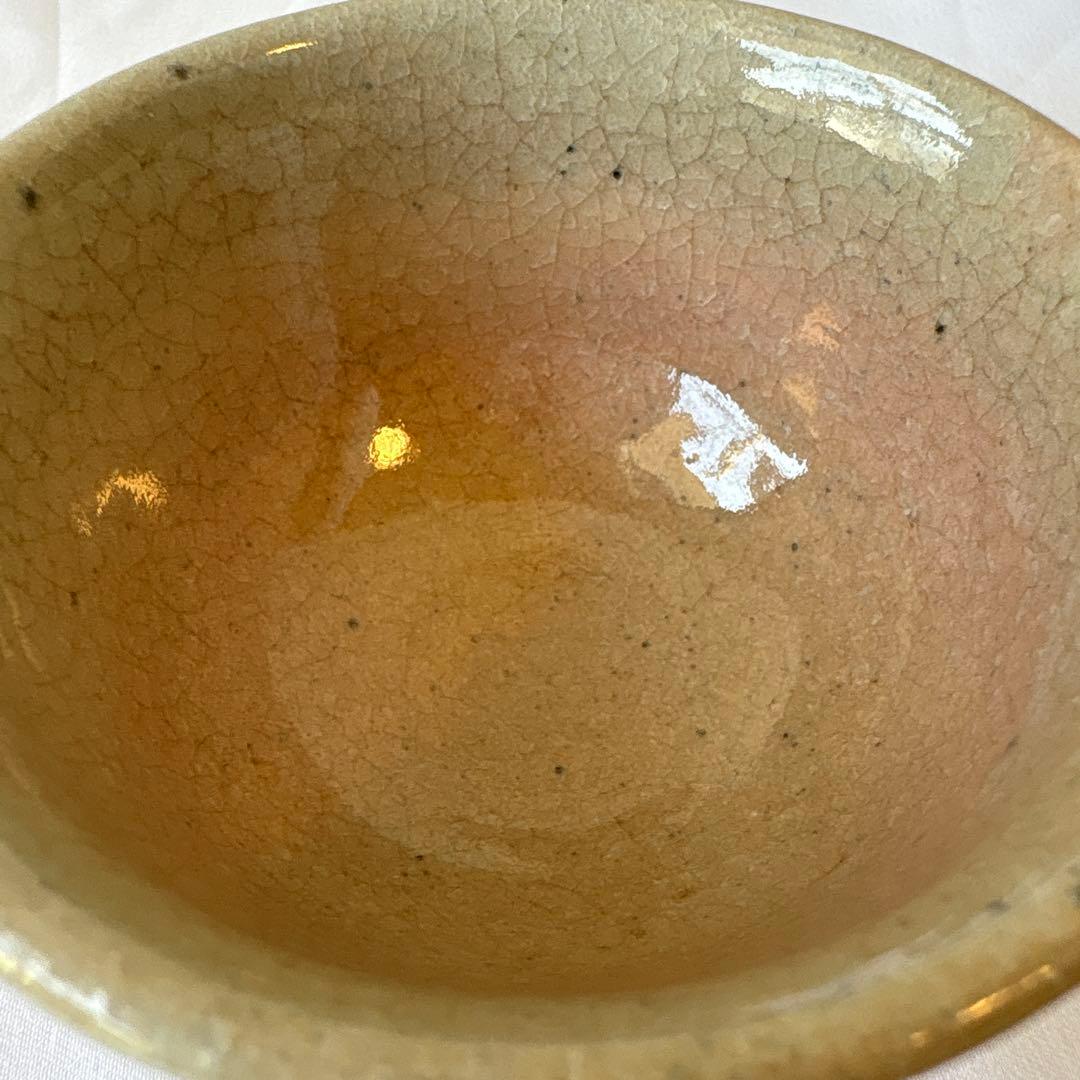 韓国人間国宝　李朝七代白山　金正玉作　嶺南窯 ぐい呑み　共箱