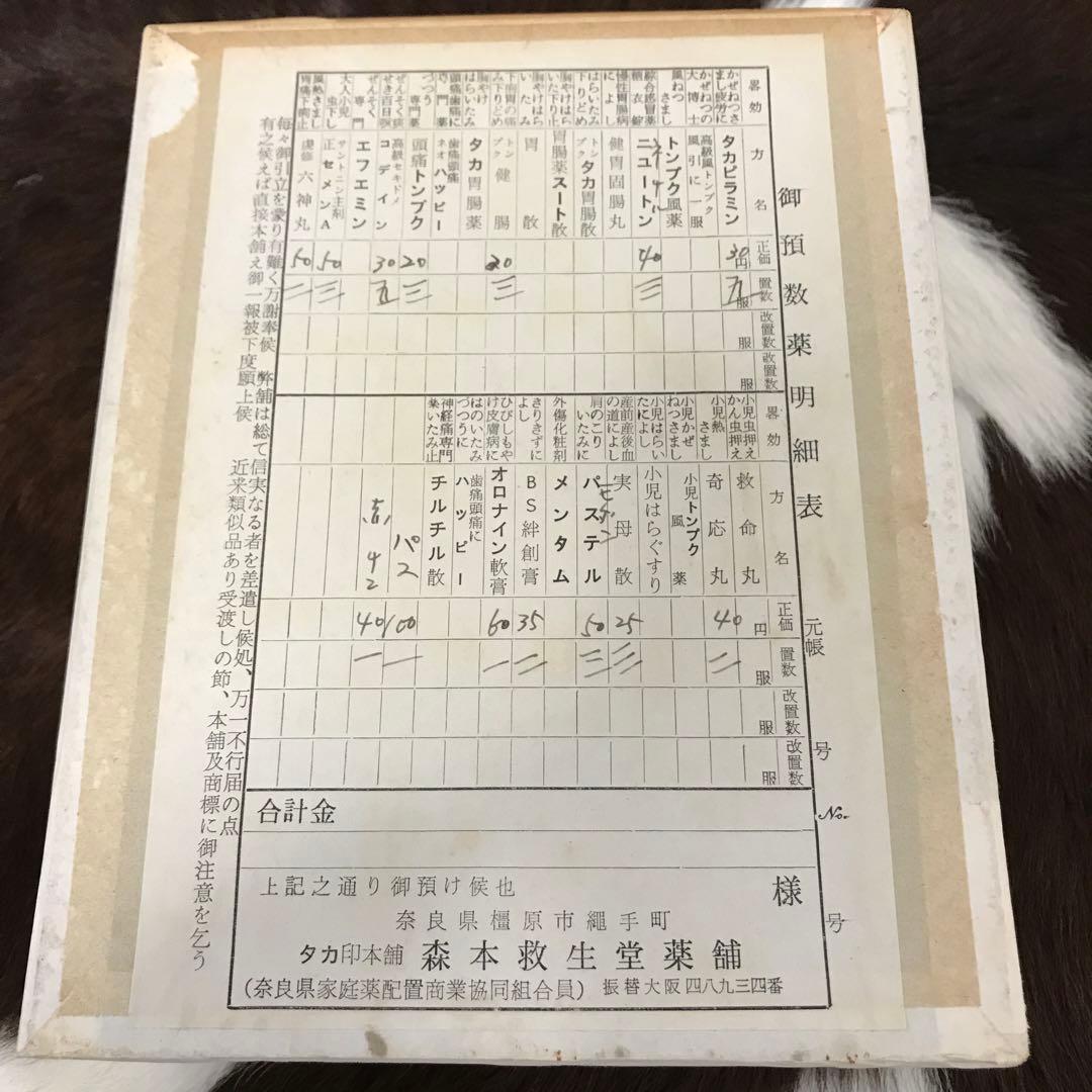 50'sビンテージ！昭和レトロな薬箱 森本救生堂薬舗 タカピラミン タカ印