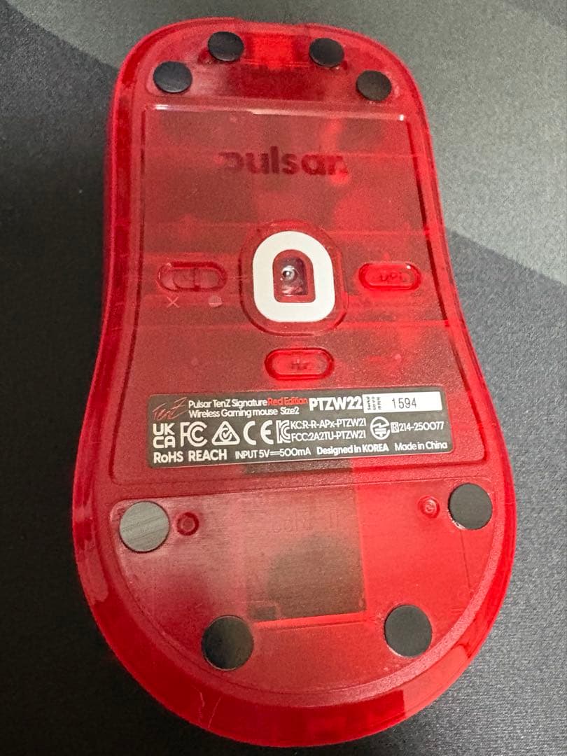 マウス・トラックボール Pulsar TenZ Signature edition Red