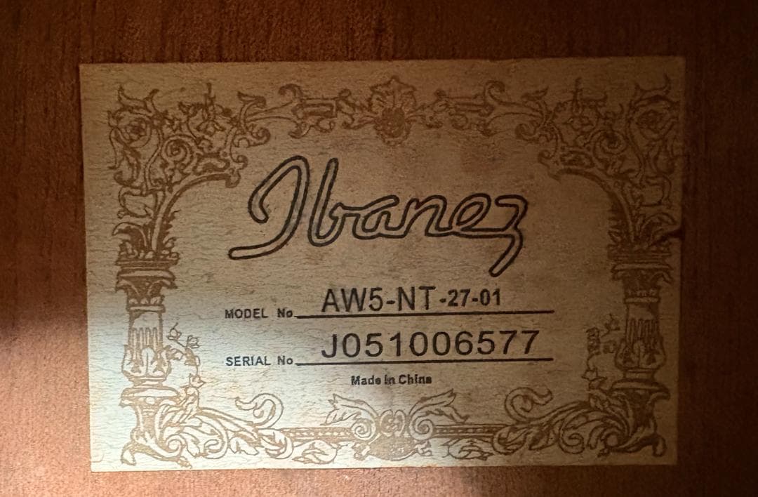 Y【中古】Ibanez AW-5NT -27-01 アコースティックギター S