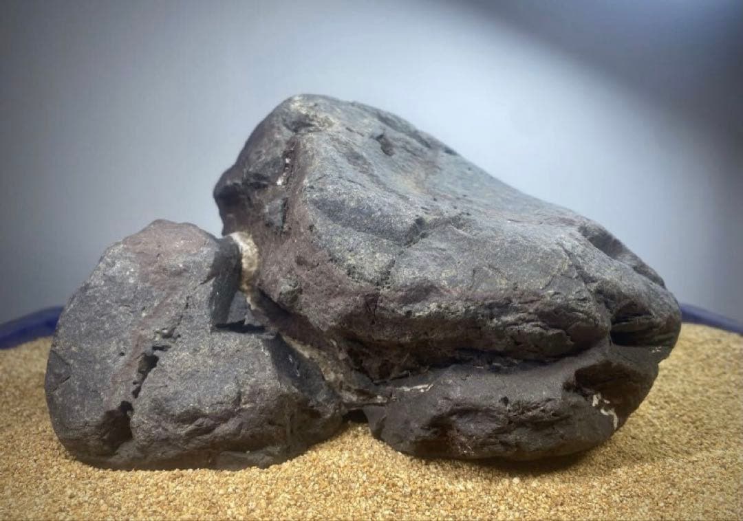 6733 安倍川紫晃石 ウブ 銘 那智乃滝 滝石 風景 和風 自然 水石