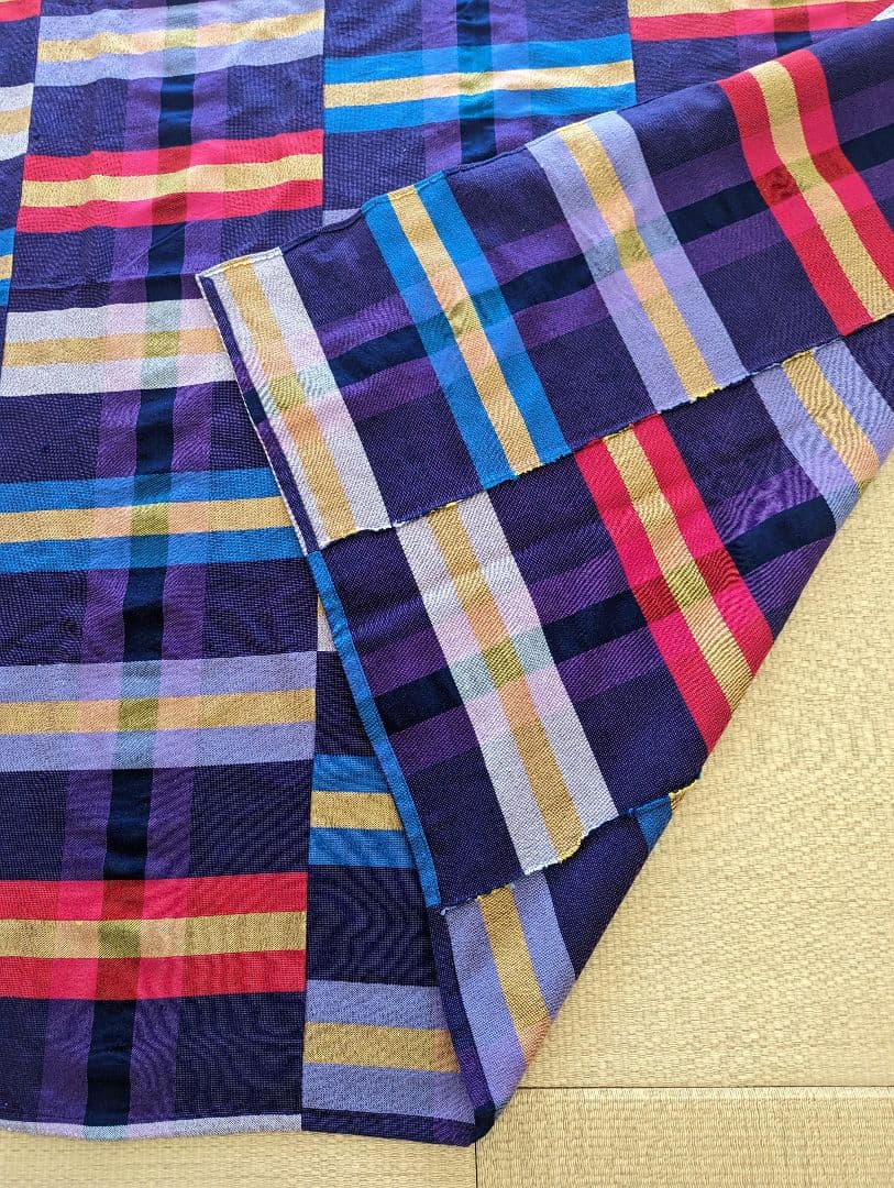 手織り　マルチカバー　こたつ上掛け　昭和レトロ　新品未使用 　特大