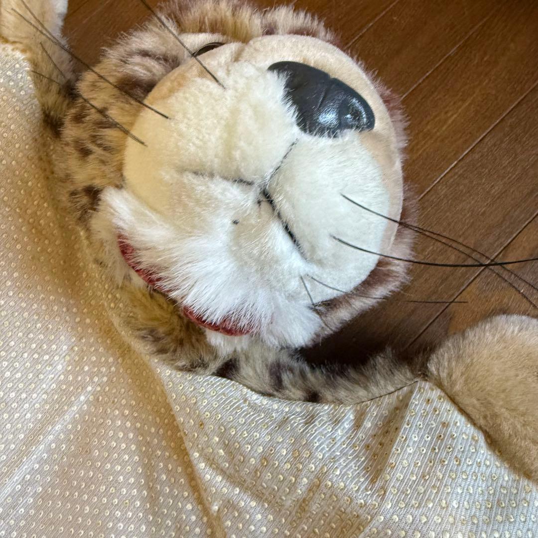 当時物 レトロ 昭和 ヒョウ ぬいぐるみ マット ラグ 滑り止め付き 個性派