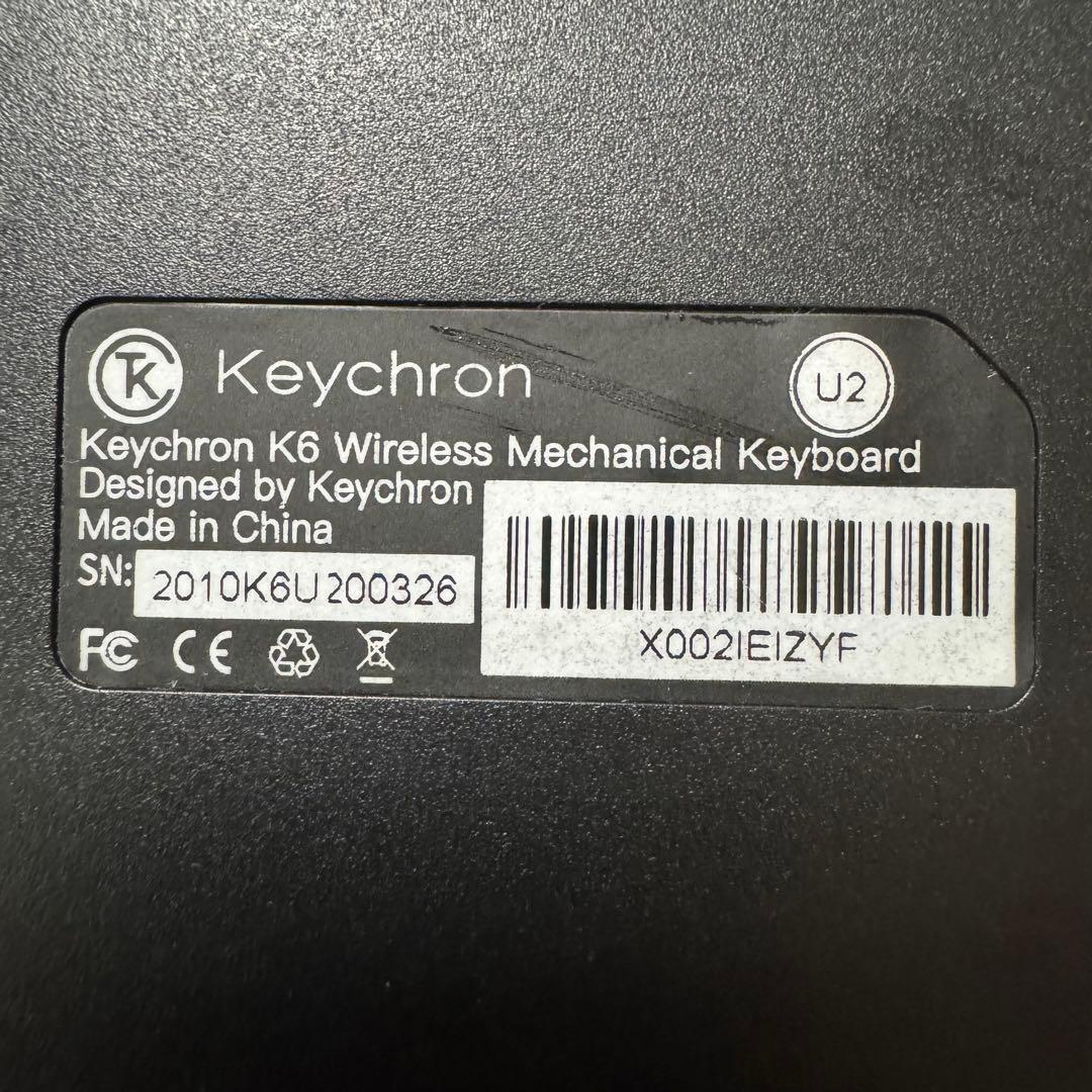 ワイヤレスキーボード Keychron K6 US配列 MacOS用 青軸