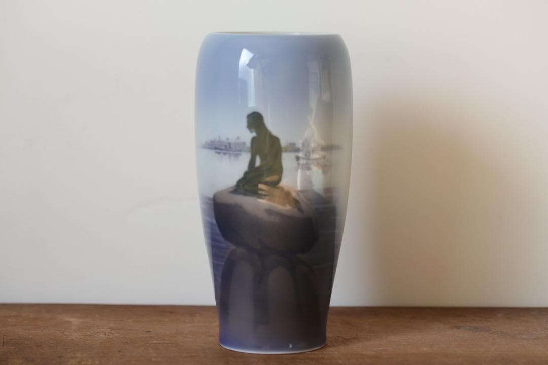 希少 ロイヤルコペンハーゲン 花瓶 人魚姫 ランゲリニエ 4463