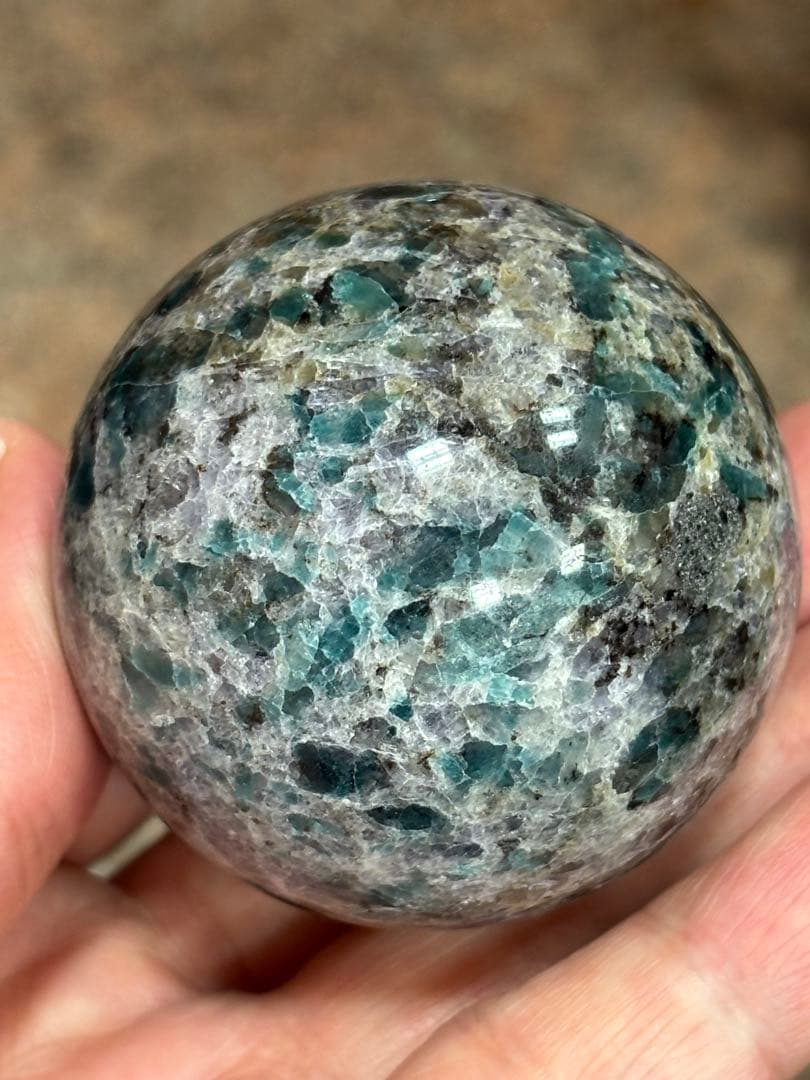 レアストーン　アイオライト&エメラルド&トルマリン&マイカ共生5.25cm