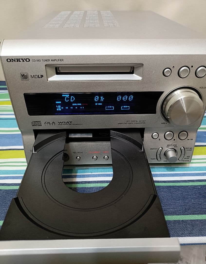 ONKYO FR-X7A CD,MD,FM/AM 整備済完動品　純正リモコン付