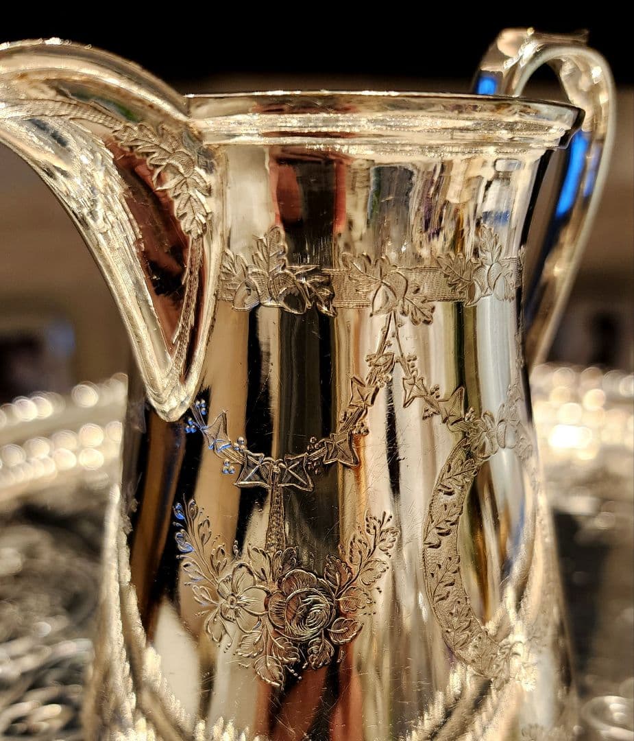 純銀P 22 ヴィクトリアンティーセット アンティーク ポット シルバープレート