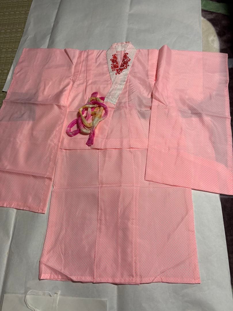 七五三 着物セット 紫色 花柄　7歳　女の子　フルセット