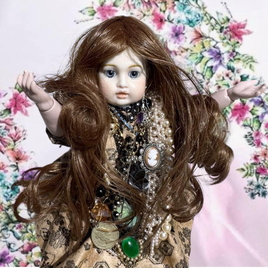 ビスクドール ブリュ ジュン 作家様　ミニョネット ドレス ボネ ウィッグ 2個