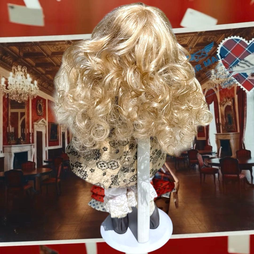 ビスクドール ブリュ ジュン 作家様　ミニョネット ドレス ボネ ウィッグ 2個