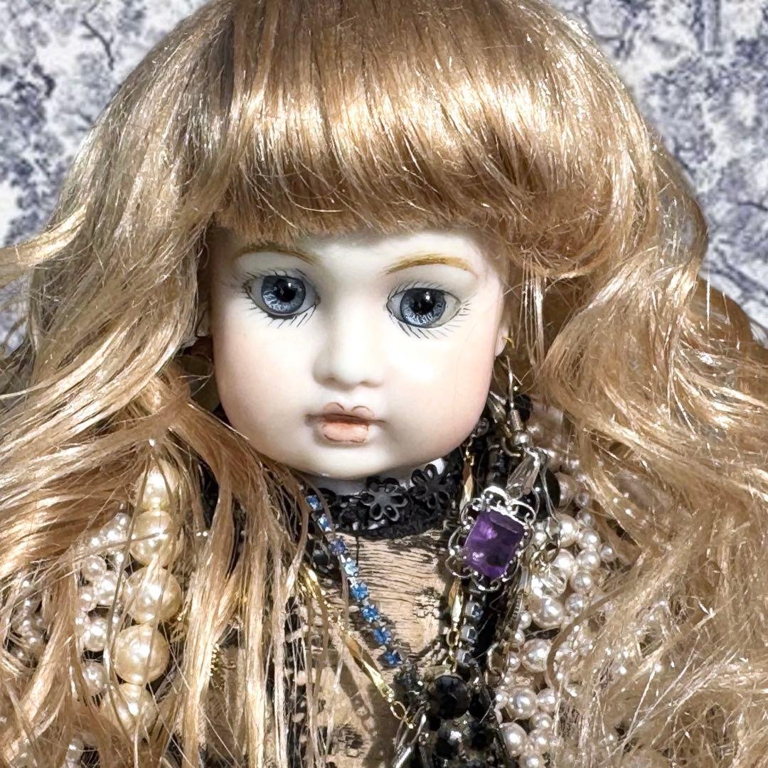 ビスクドール ブリュ ジュン 作家様　ミニョネット ドレス ボネ ウィッグ 2個
