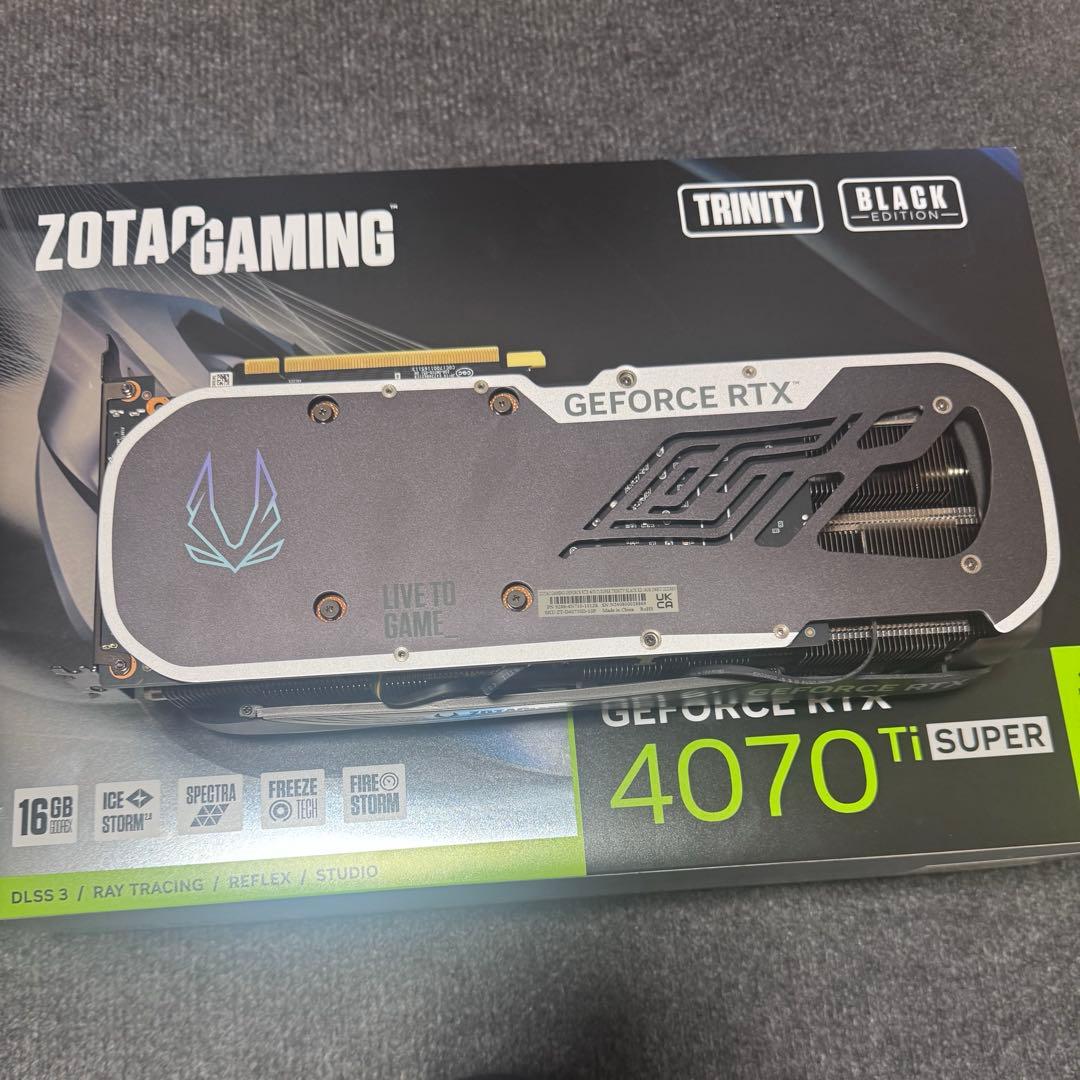 グラフィックボード・グラボ・ビデオカード GeForce RTX 4070 Ti SUPER Trinity Black