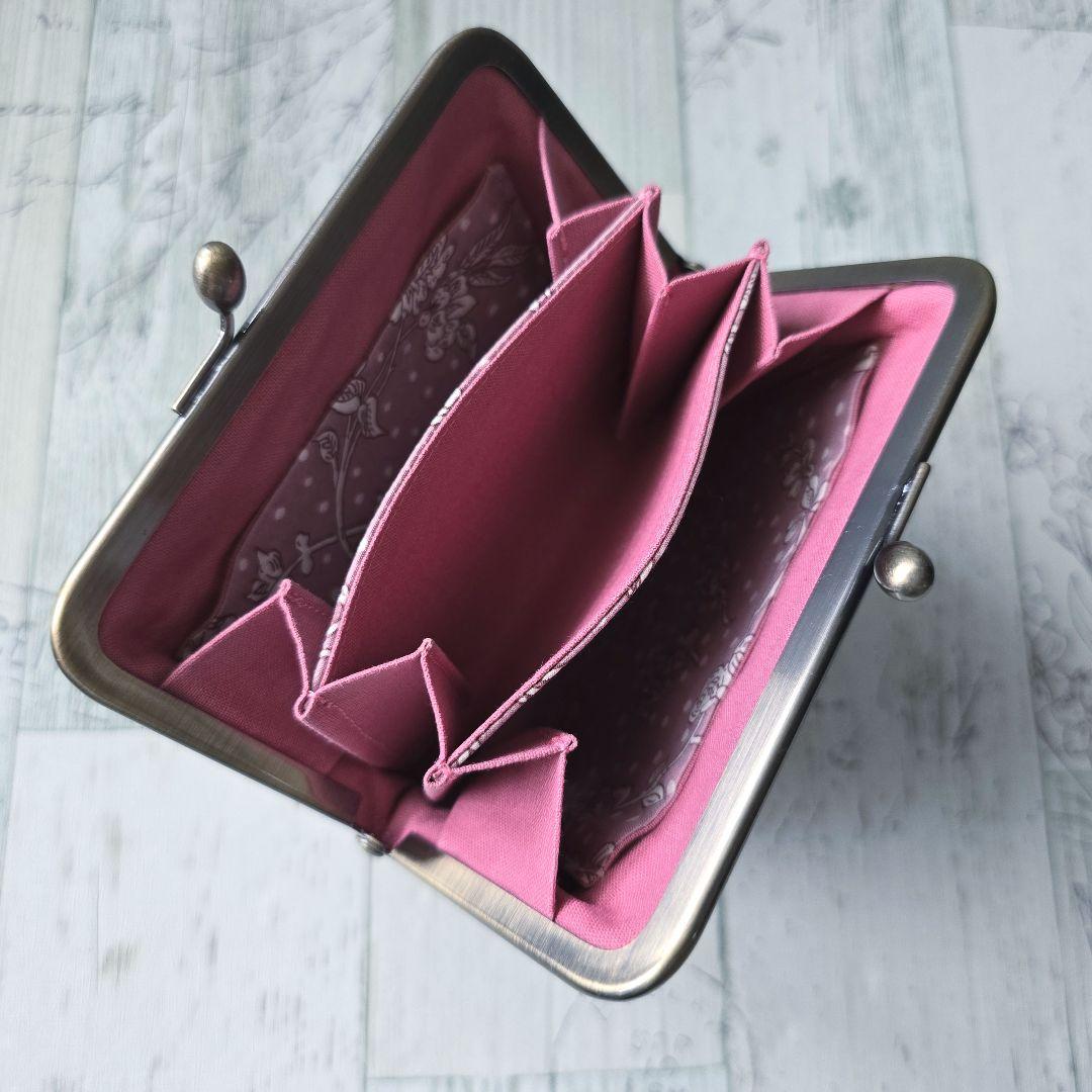 ハンドメイド がま口財布 蛇腹がま口 がま口 リバティ マロリー