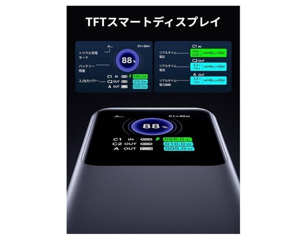 510689 UGREEN Nexode モバイルバッテリー 20000mAh