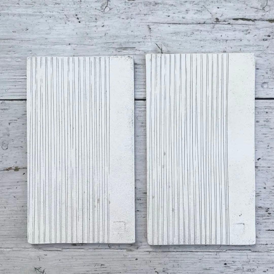 Tetsuta Okada様ご購入用　【訳あり】佐藤崇　葉々窯　長角皿4枚セット