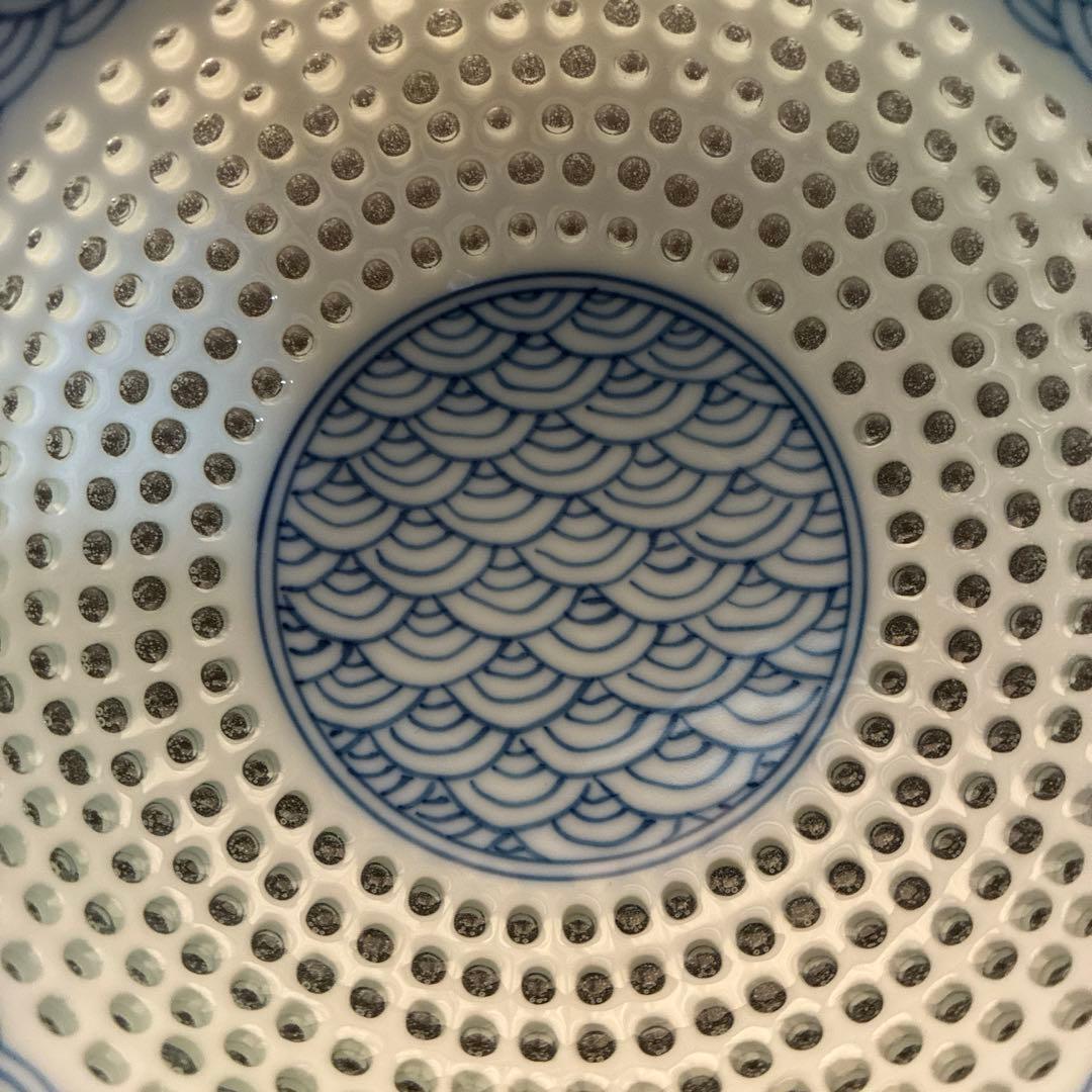 波佐見焼　丹心窯　水晶彫 水晶青海波　夫婦茶碗　和食器
