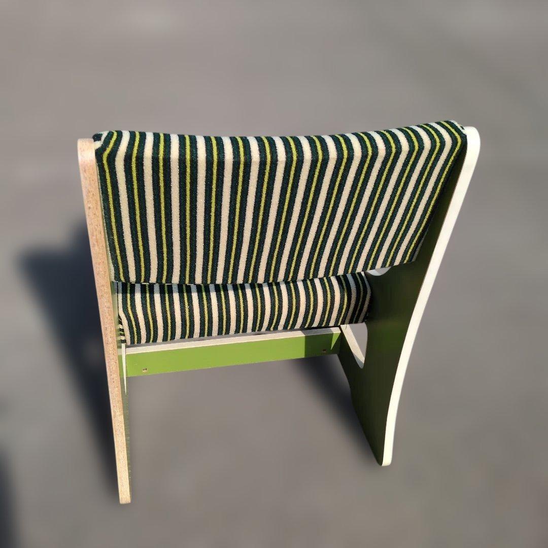 昭和レトロ ストライプ モケット チェア② ベルベット カリモク マルニ カフェ