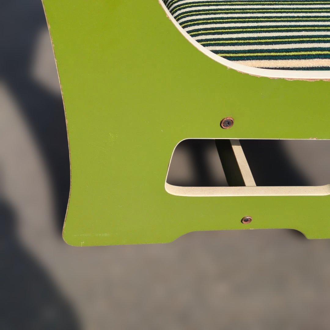 昭和レトロ ストライプ モケット チェア② ベルベット カリモク マルニ カフェ