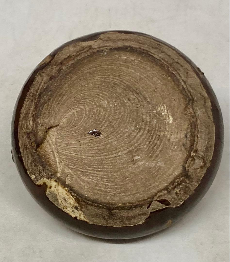 B595s 三つ葉葵紋唐草油壷　髪油　一輪挿　骨董陶器