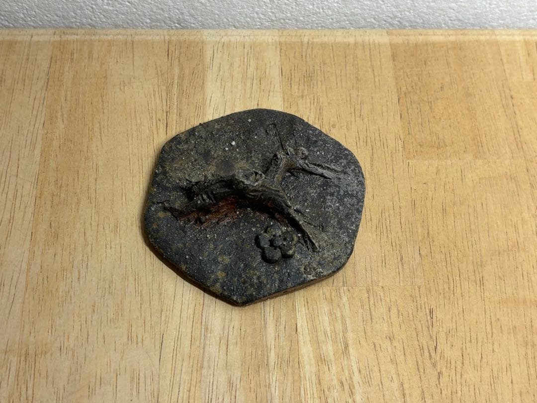 119. 備前焼 宝瓶 登り窯 梅 6角 手びねり 急須