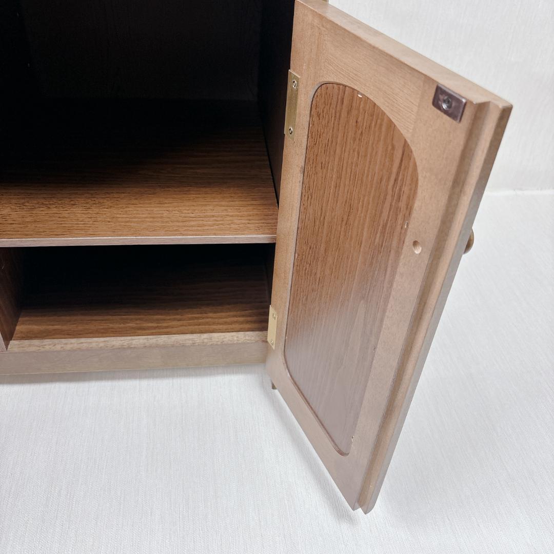 【美品】karimoku カリモク サイドチェスト 電話台 コンセント付 木製
