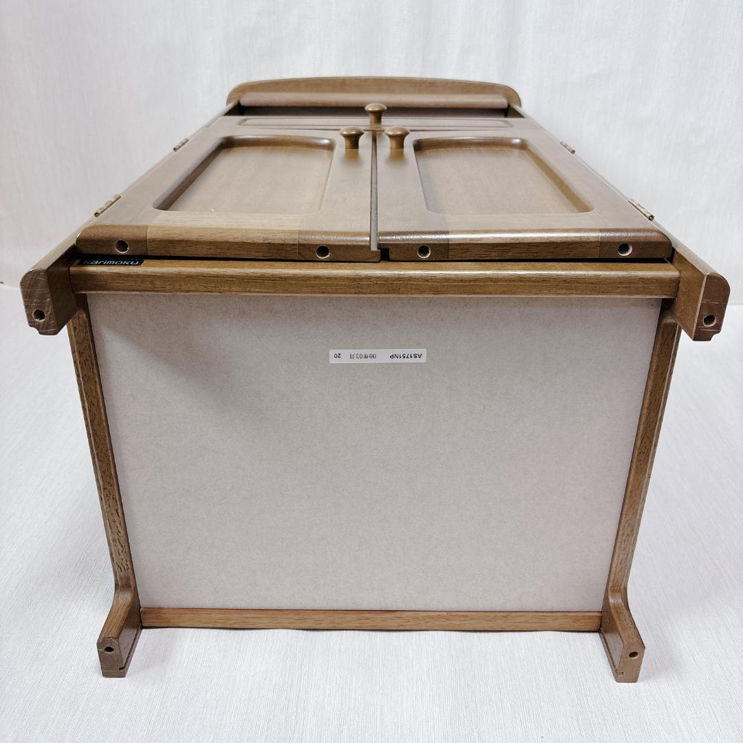 【美品】karimoku カリモク サイドチェスト 電話台 コンセント付 木製