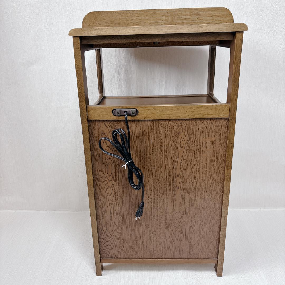 【美品】karimoku カリモク サイドチェスト 電話台 コンセント付 木製